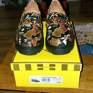 CIRCUS NY snake print loafers